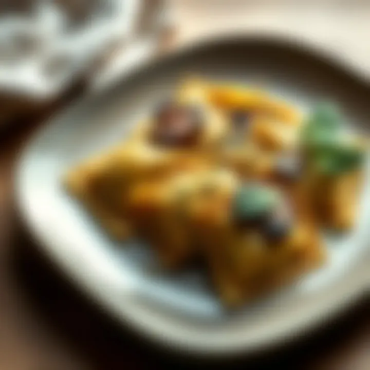 Nutritional breakdown of mushroom ravioli ingredients