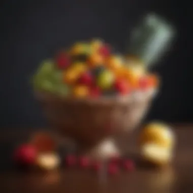 A selection of fruits in a vibrant basket, emphasizing freshness