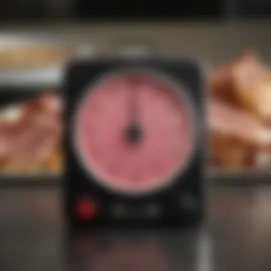 A timer set for optimal bacon cooking time