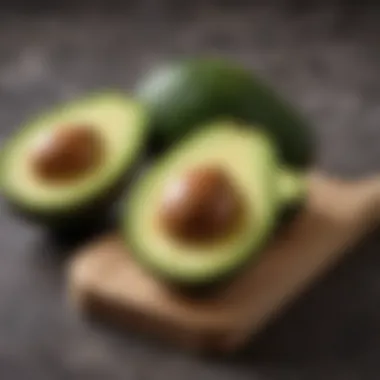 Freshly sliced avocado showcasing healthy fats