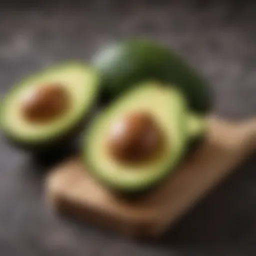 Freshly sliced avocado showcasing healthy fats