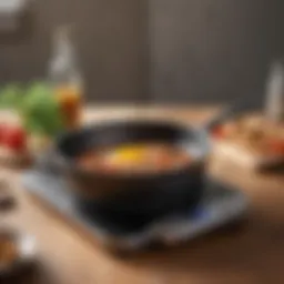 An elegant electric frying pan showcasing its versatile features.