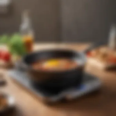 An elegant electric frying pan showcasing its versatile features.