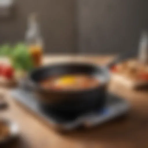 An elegant electric frying pan showcasing its versatile features.