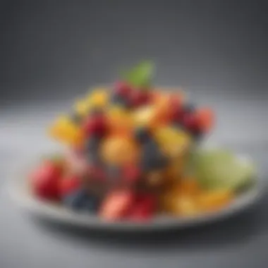 Hydrating Fruits for Wellness A well-arranged plate of fruits, emphasizing the importance of hydration and vitamins