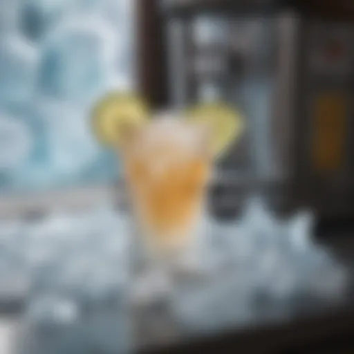 Variety of ice types for frozen cocktails