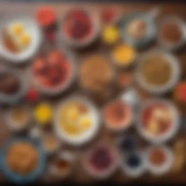 Nutritious Breakfast Spread Colorful array of nutritious breakfast foods