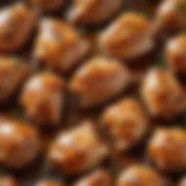 Chicken pieces soaking in a flavorful marinade