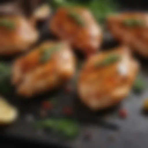 A vibrant selection of marinating ingredients including herbs and spices