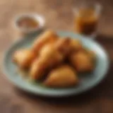 Golden crispy Bread Pakoda served on a plate