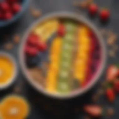 Colorful Smoothie Bowl Vibrant smoothie bowl adorned with fresh fruits and seeds