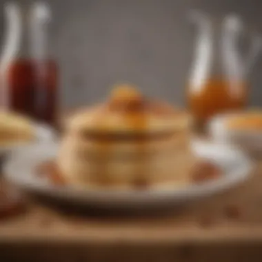 Pancake Perfection Hearty breakfast spread featuring whole grain pancakes and maple syrup
