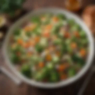 Charming Broccoli Salad Vibrant broccoli salad with colorful vegetables