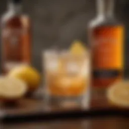A classic Bulleit Highball served in an elegant glass with ice and garnished with citrus