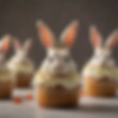 Alternative bunny cupcake recipes made with healthier ingredients, displayed attractively.