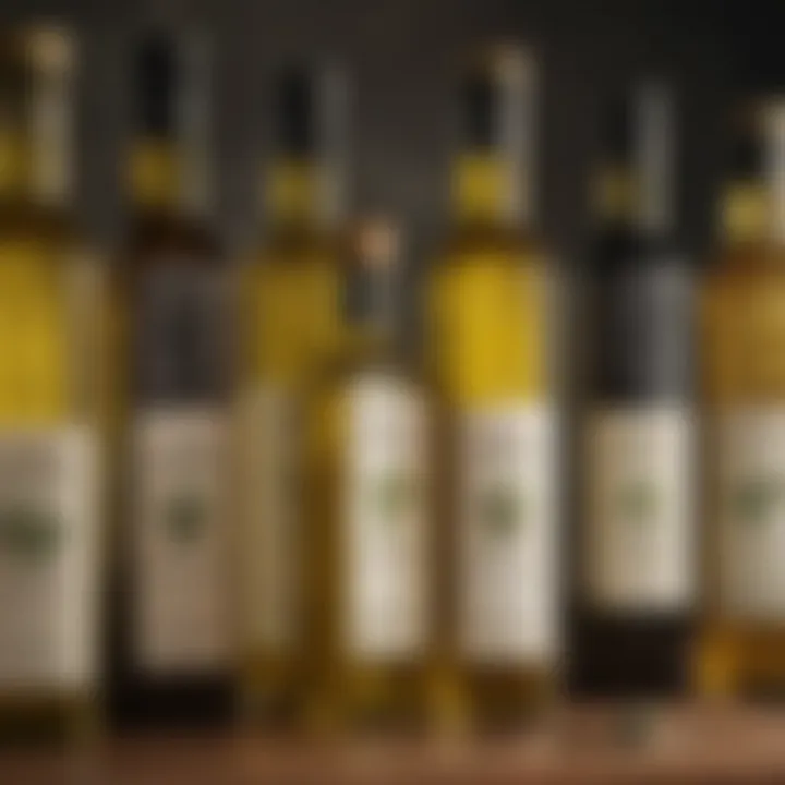 Bottles of organic olive oil highlighting various certifications