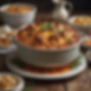 Tradition in Every Bite A rustic dish showcasing a traditional casserole baked to perfection