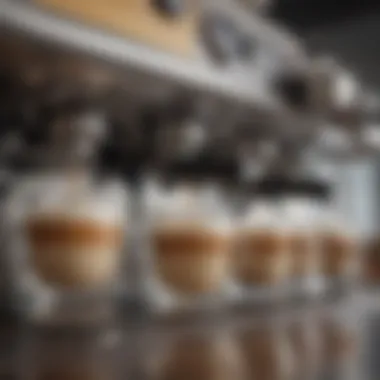 Cappuccino Machine Controls Detailed view of cappuccino espresso machine controls
