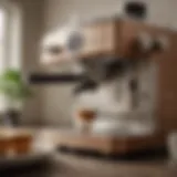 Elegant cappuccino espresso machine with stylish design