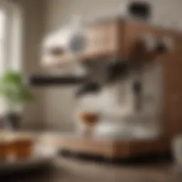 Elegant cappuccino espresso machine with stylish design