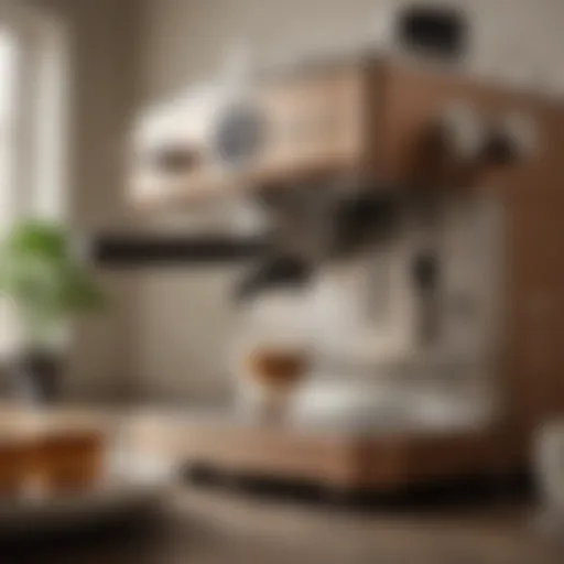 Elegant cappuccino espresso machine with stylish design