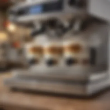 Cappuccino Machine Options Various cappuccino espresso machine options in a store