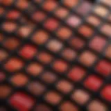 A vibrant palette of Coca Cola-inspired eyeshadow shades