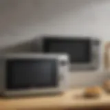 Comparison of Panasonic microwave models showcasing various designs
