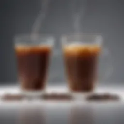 A captivating comparison of tea and coffee brewed beverages