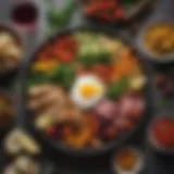 Healthy plate of Mediterranean cuisine showcasing vibrant vegetables and lean proteins