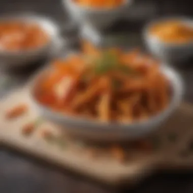 Crispy Sweet Potato Fries Deliciously crispy sweet potato fries served with a dipping sauce