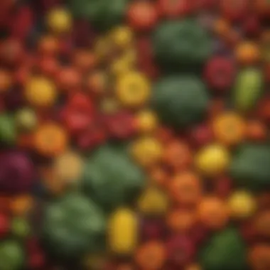 Diverse Fresh Produce A vibrant selection of fresh produce showcasing diversity