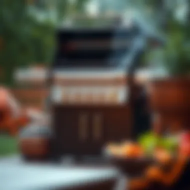 Sleek Design of Propane BBQ Grill A modern propane BBQ grill showcasing sleek design and features