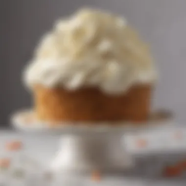 A close-up of cream cheese frosting with a smooth texture