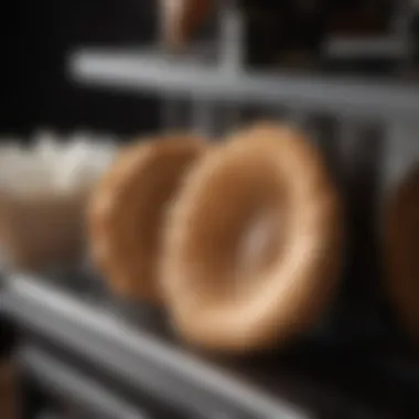 Close-up of high-quality materials used in coffee filter dispensers