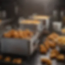 A collection of various deep fryers in a modern kitchen