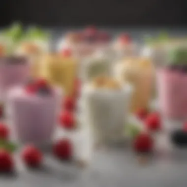 Exploring Unique Yogurt Flavors A variety of yogurt flavors in decorative jars