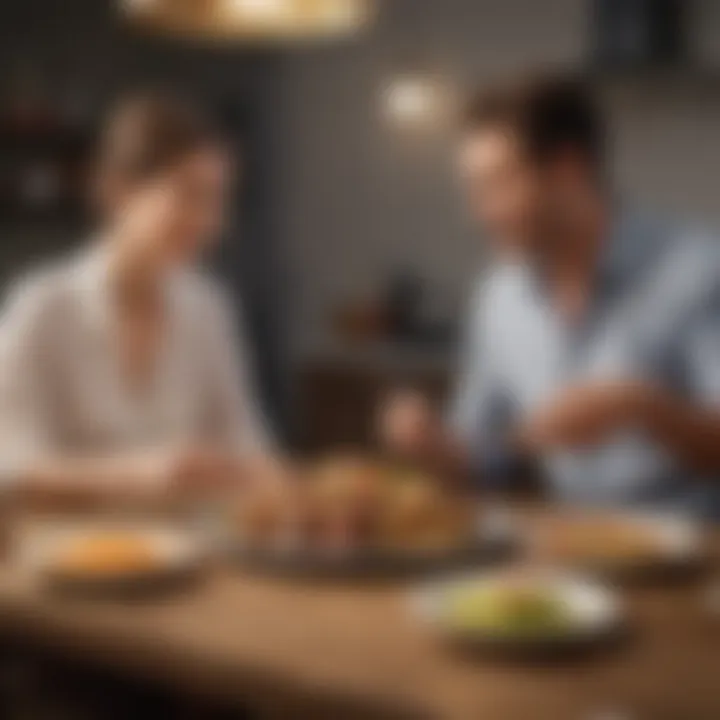 Couple enjoying a meal together