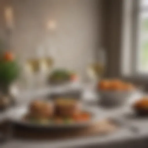Elegant table setting for two