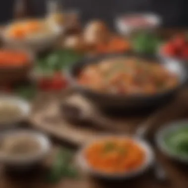 Fresh Ingredients Ready for a Culinary Delight Fresh ingredients arranged for a meal