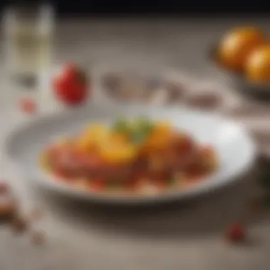 A Vibrant Dish Perfectly Plated for Two A vibrant dish plated for two