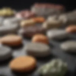 Variety of cooking stones showcasing different materials
