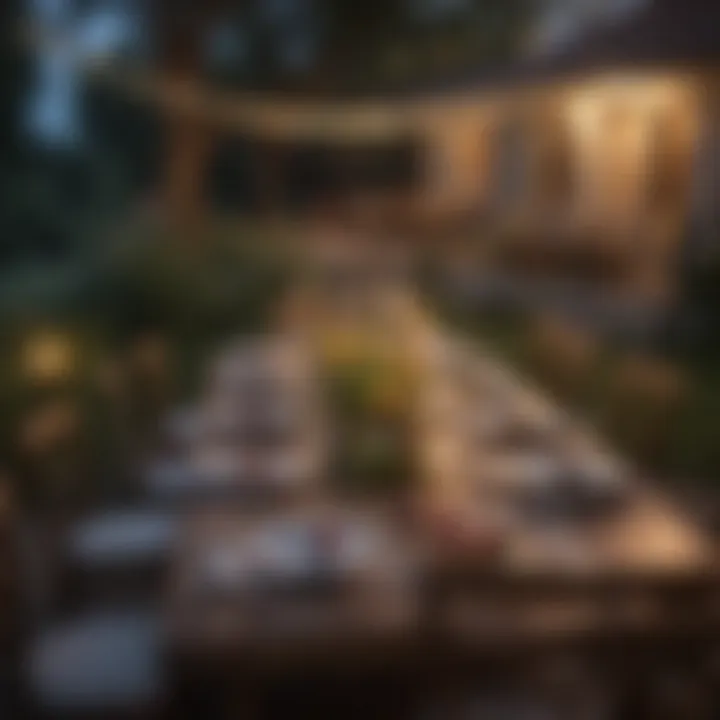 An elegant table setting for a summer dinner gathering