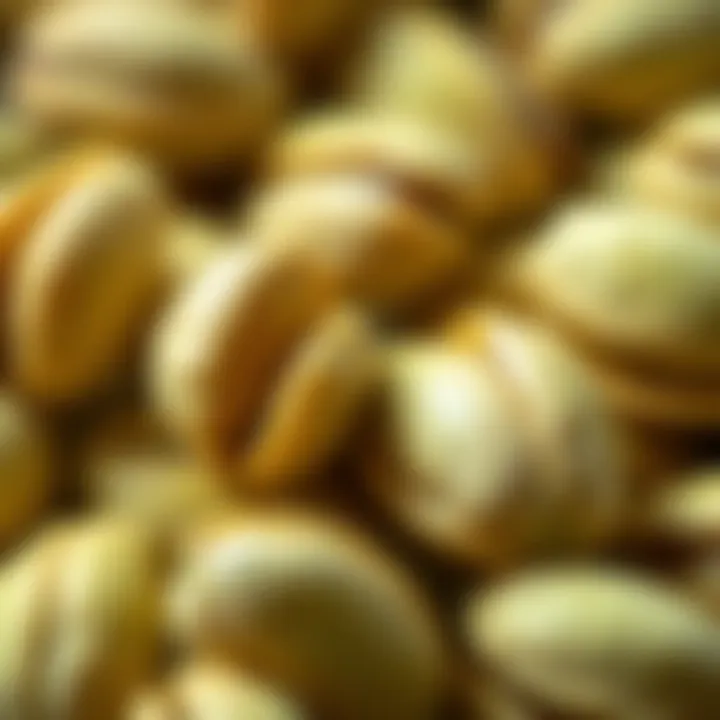 Close-Up of Shelled Pistachios A close-up view of shelled pistachios highlighting their vibrant green color and texture