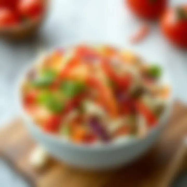 Delightful Coleslaw Presentation Vibrant coleslaw in a serving bowl