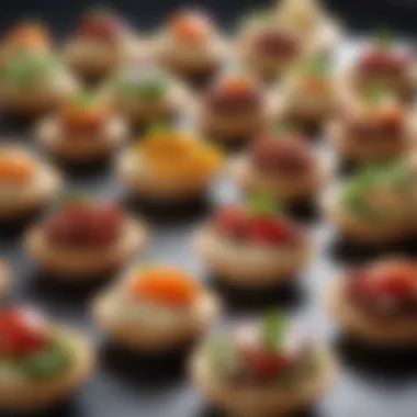 Fresh and Wholesome Appetizer Options A selection of health-conscious appetizers featuring fresh ingredients and unique pairings.