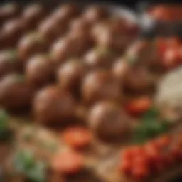A selection of fresh ingredients for meatballs