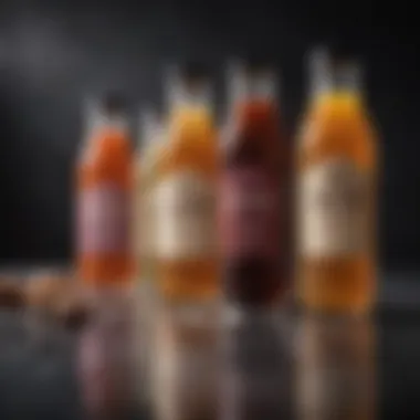 Enhancing Flavor: The Palette of Syrups A variety of flavor syrups lined up in colorful bottles