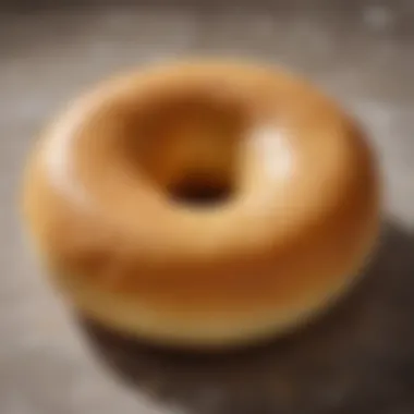 Perfectly shaped donut dough ready for frying