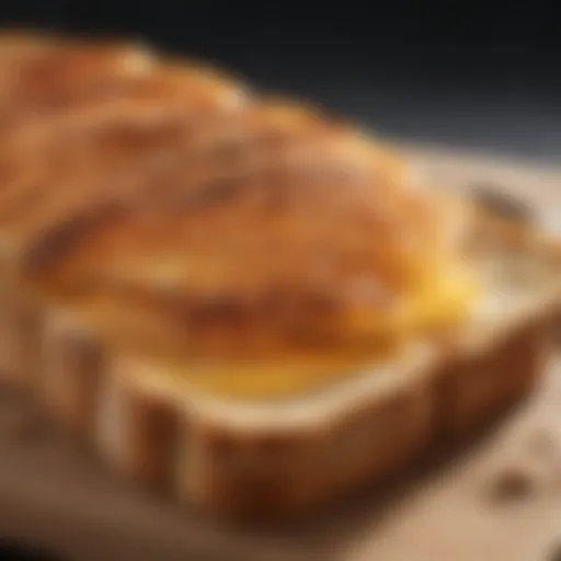 Freshly toasted slices of bread ready for French toast